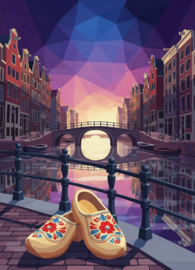 Nederland in polygoon stijl - Klompen