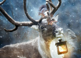 Reindeer with lantern