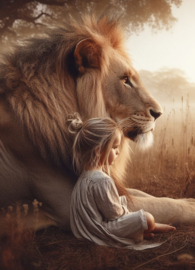 Girl with lion