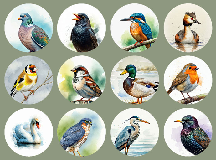 Bird stickers