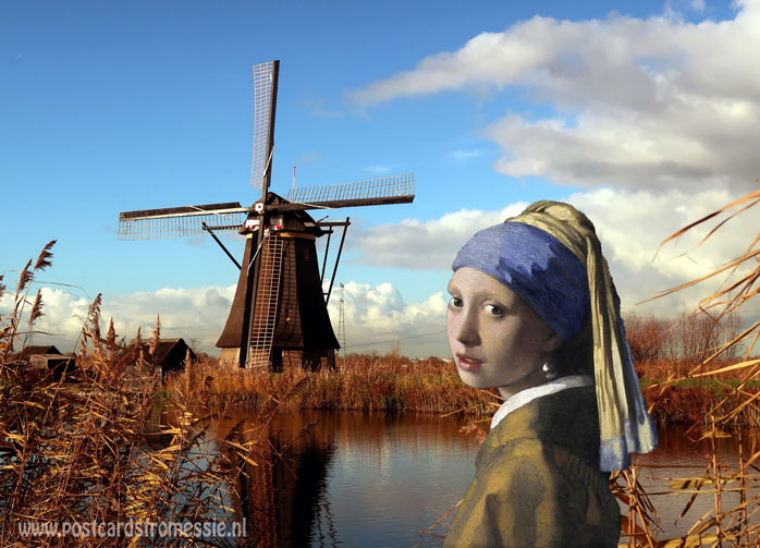 Meisje Vermeer Bij De Vuurtoren Holland Ansichtkaarten Postcards From Essie