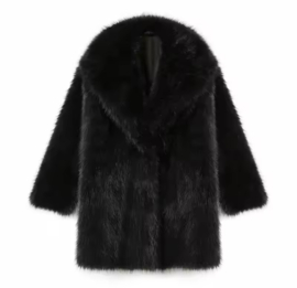 FAUX FUR MID BLACK