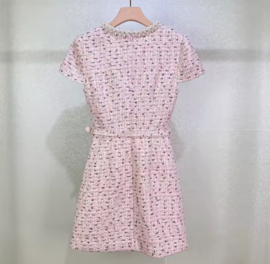 PINK SOFT TWEED DRESS