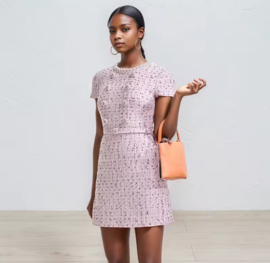 PINK SOFT TWEED DRESS