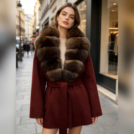 BURGUNDY BROWN COAT