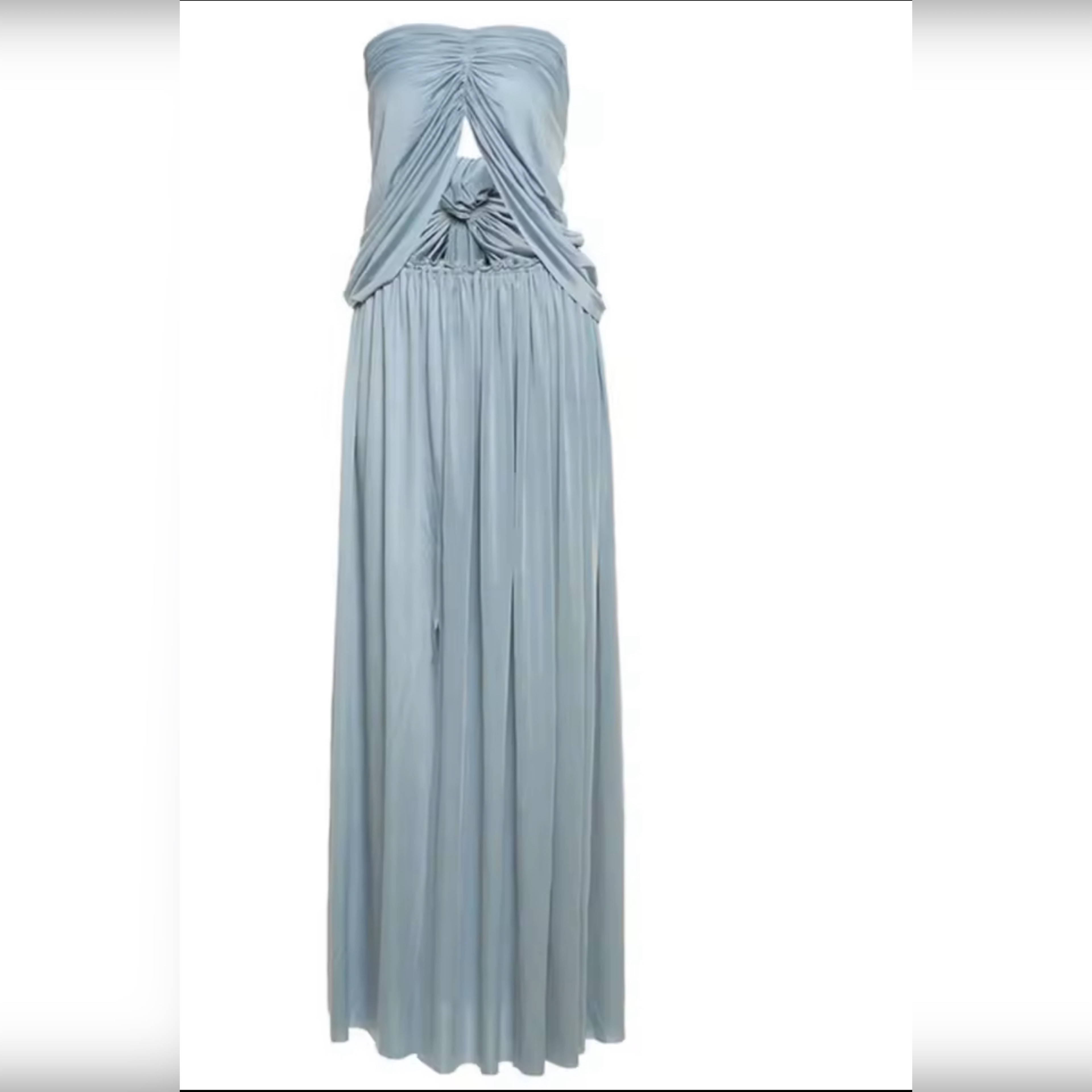 BLUE SILK TWO PIECE