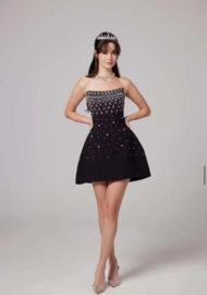 BLACK DEMI DRESS