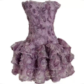 VIOLET FLOWER DRESS