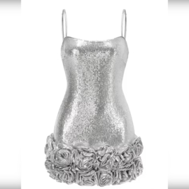 SILVER ROSES DRESS