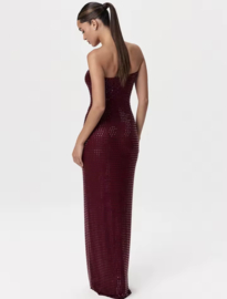 BURGUNDY SEQ DRESS