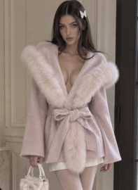 FUR WINTER VEST PINK