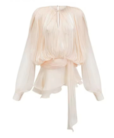 SILK NUDE DRESS WITH SHORT PANTS
