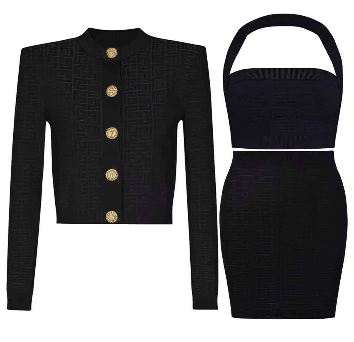AMBER THREE PIECE BLACK