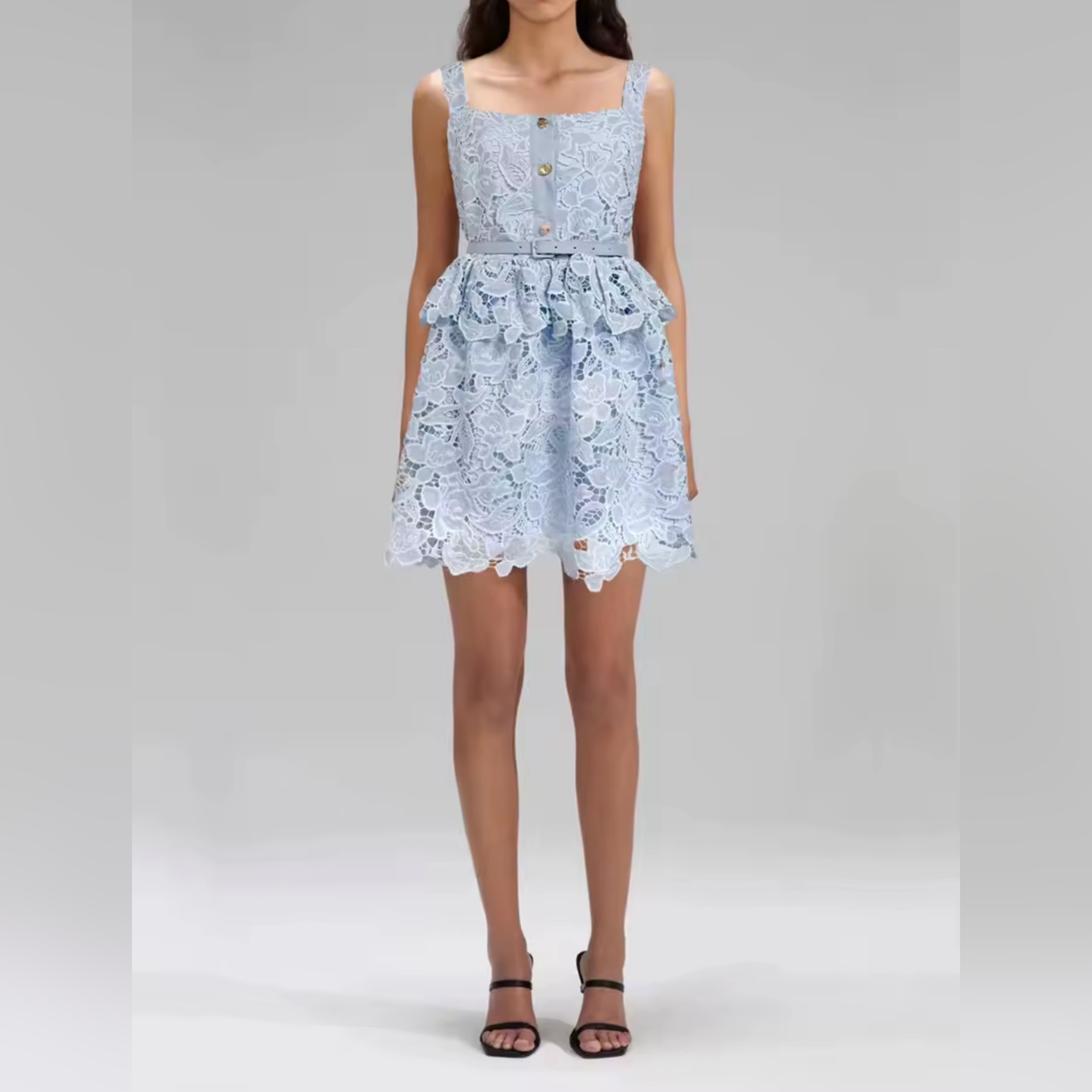 FLEUR LACE BLUE DRESS
