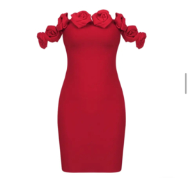 RED ROSES DRESS