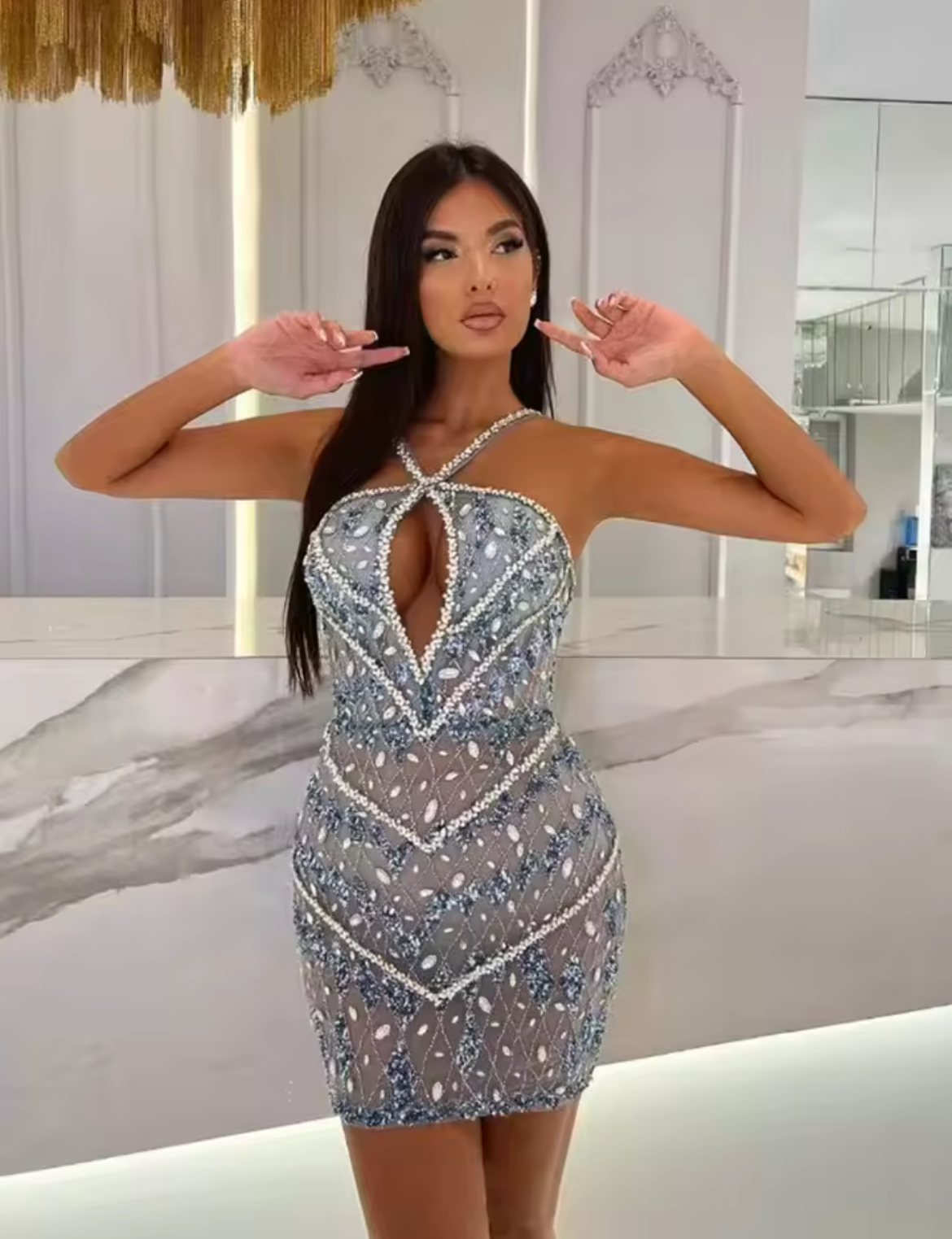 DIAMOND BLUE DRESS