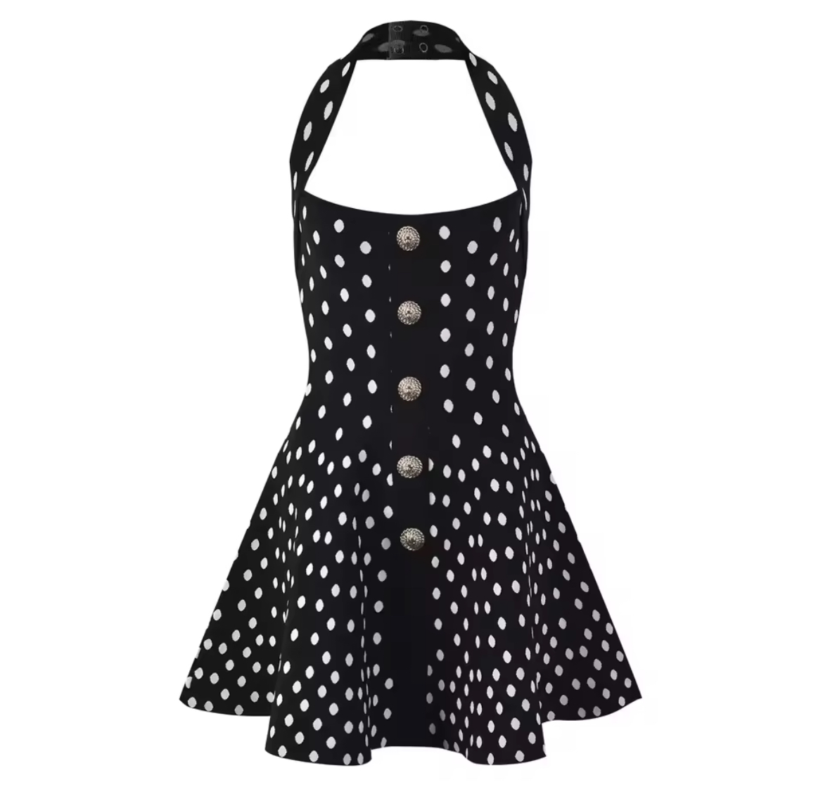 BLACK DOTTS DRESS