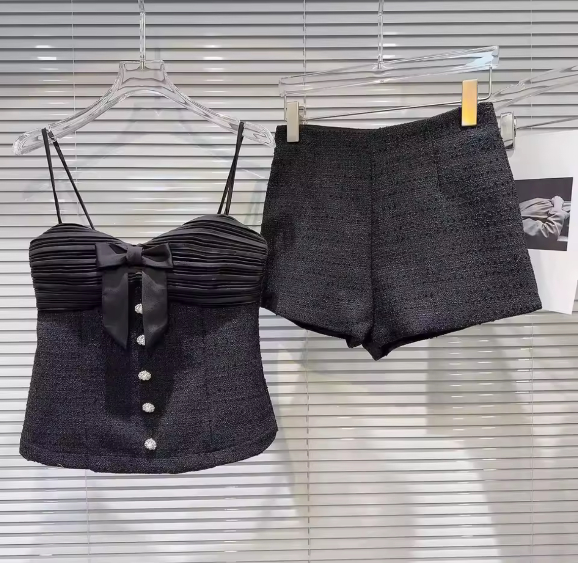 BLACK BOW SET