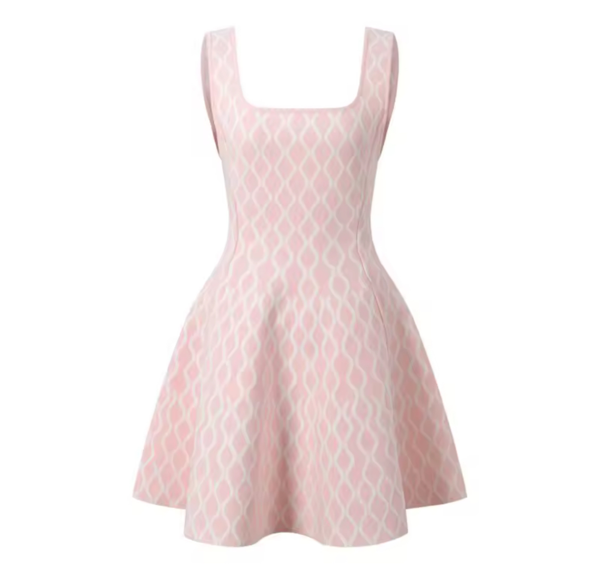 PINK SQUARED DRESS