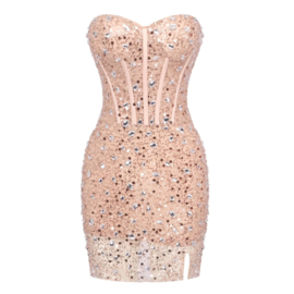 PINK NUDE SPARK DRESS