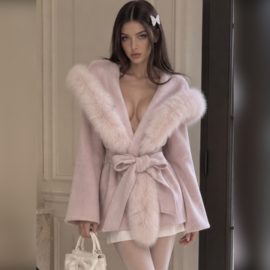 FUR WINTER VEST PINK
