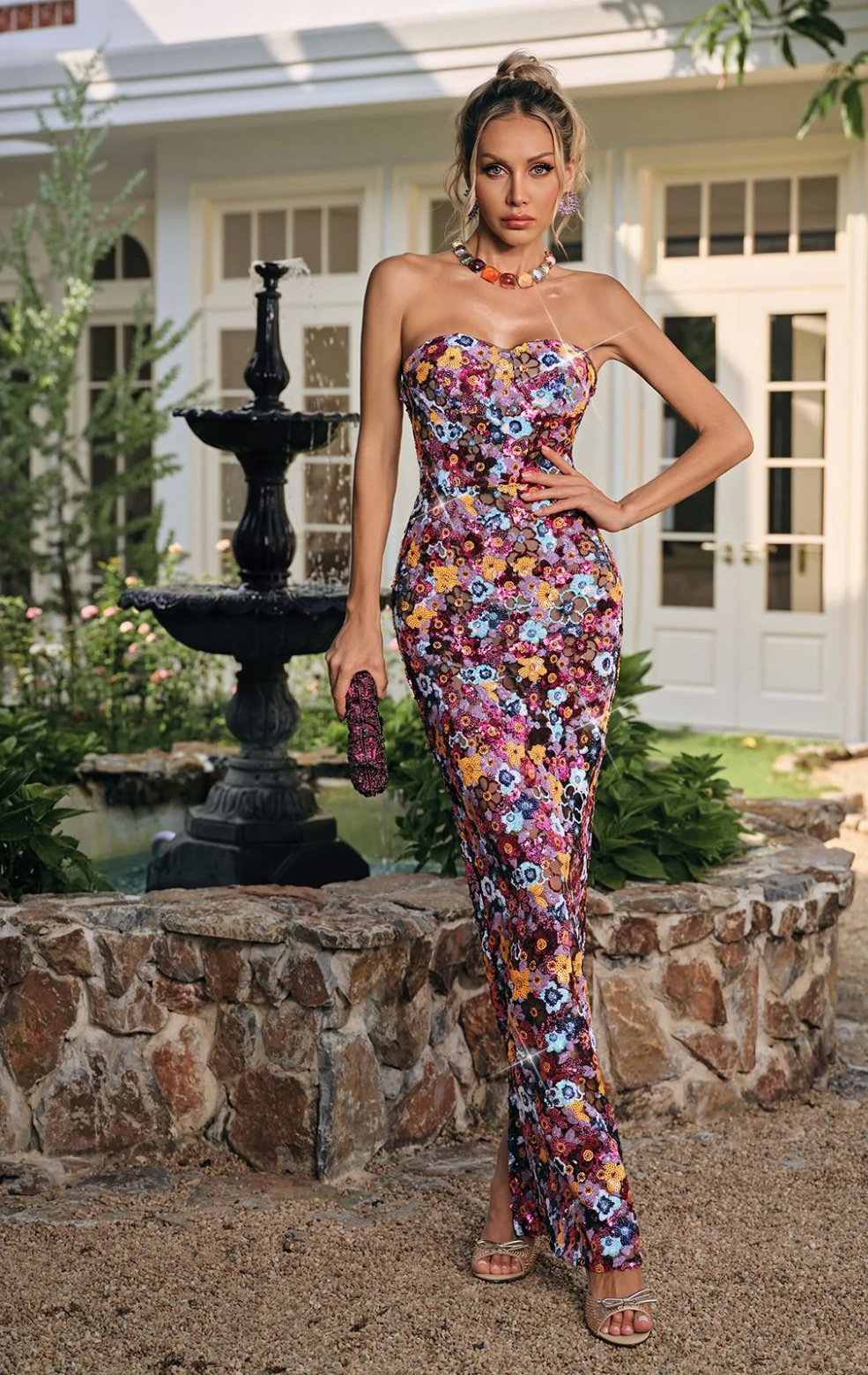 MULTI FLOWER DRESS