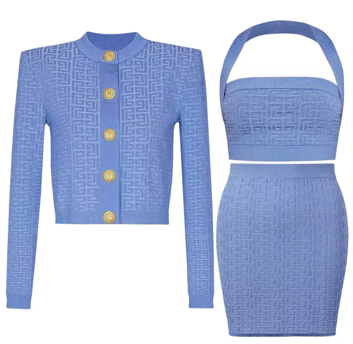 AMBER THREE PIECE BLUE