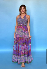 PURPLE MAXI POALA DRESS