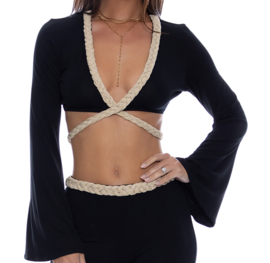 BRAIDED BLACK TOP