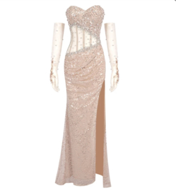 NUDE TONIA DRESS