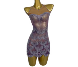 PURPLE EMBROIDERED DRESS
