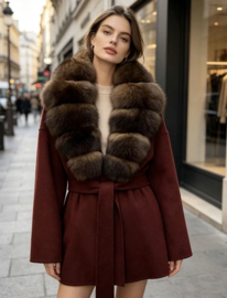BURGUNDY BROWN COAT