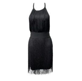 BLACK FRINGE DRESS