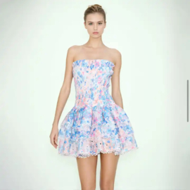 ANNA DRESS MULTI BLUE