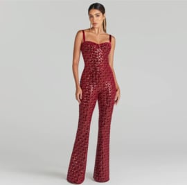 MONICA JUMPSUIT RED