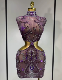 PURPLE SEQUINED DRESS