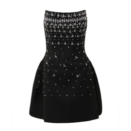 BLACK DEMI DRESS