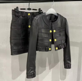 PU LEATHER TWO PIECE 2
