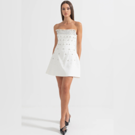 WHITE DEMI DRESS