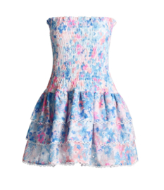 ANNA DRESS MULTI BLUE