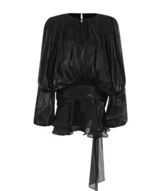 SILK BLACK DRESS WITH SHORT PANTS