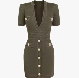 JASMIN DRESS ARMY GREEN