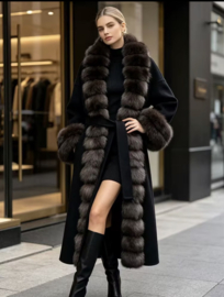 CHOCO BLACK BROWN COAT FULL