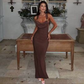 LIVELY DRESS BROWN