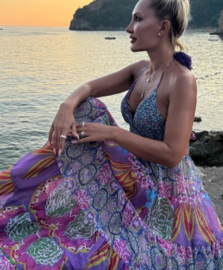 PURPLE MAXI POALA DRESS
