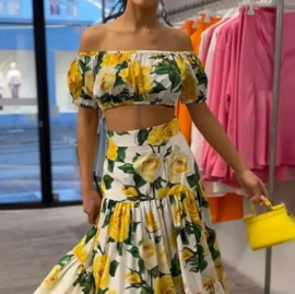 YELLOW FLOWER TWO PIECE