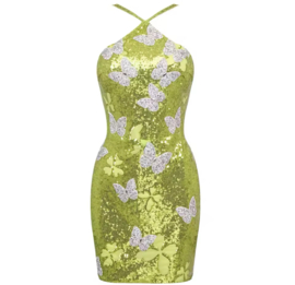 GREEN SPARKLE DRESS