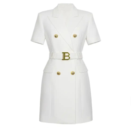 BLAZER DRESS WHITE