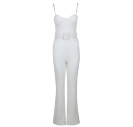 WHITE SPARKLE JUMPSUIT