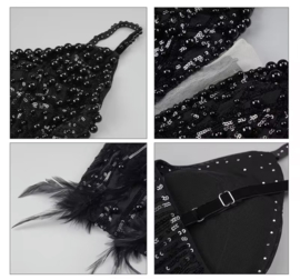 BLACK FEATHER DRESS